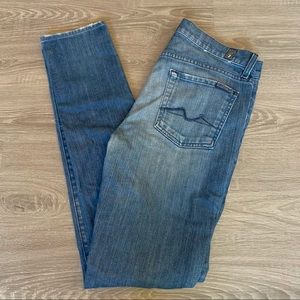7FAMK High Rise Roxanne Medium Wash Blue Jeans